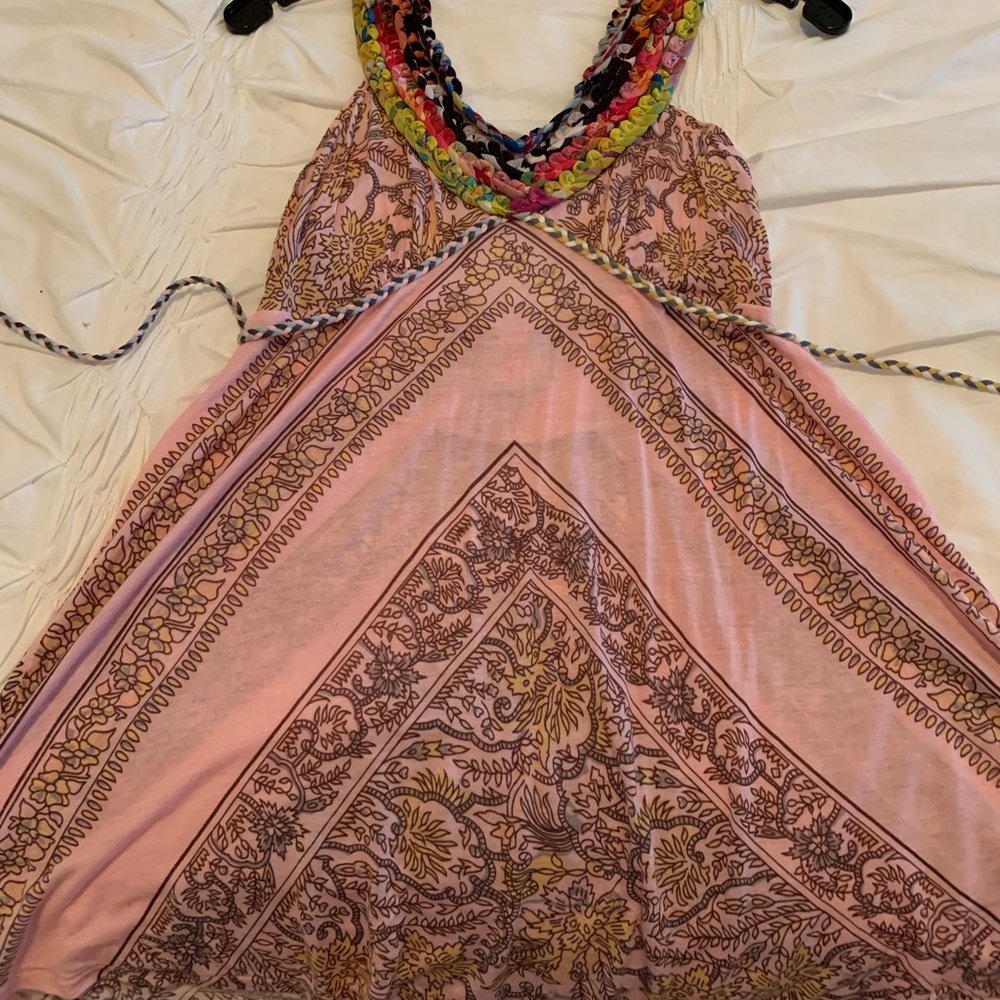 Free People. Embroidered halter top.